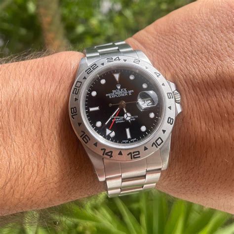 rolex explorer ii wrist shots|rolex explorer 36mm on wrist.